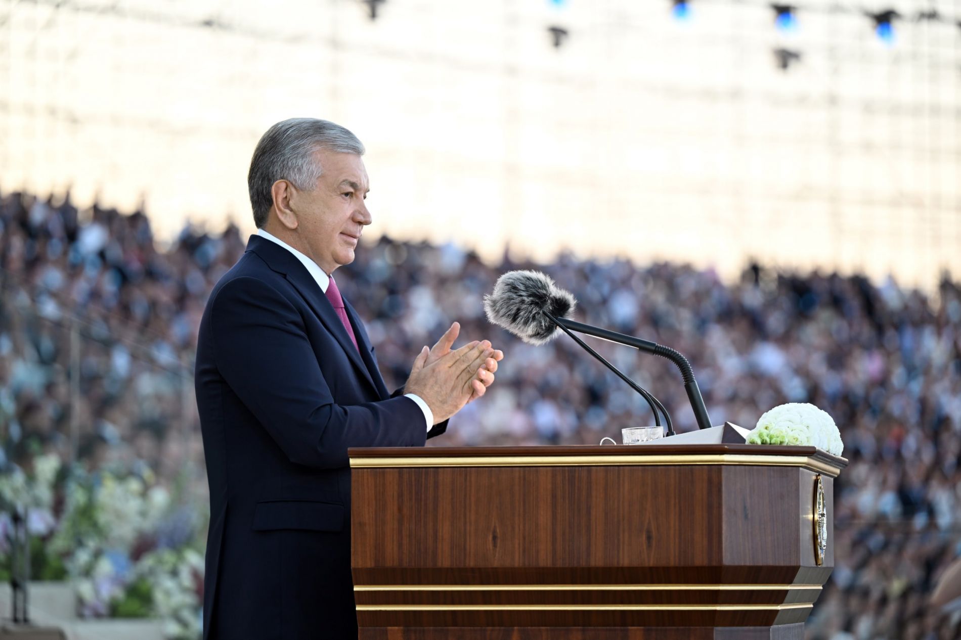 Speech by President Shavkat Mirziyoyev at the solemn ceremony dedicated to the thirty-fifth anniversary of the independence of the Republic of Uzbekistan